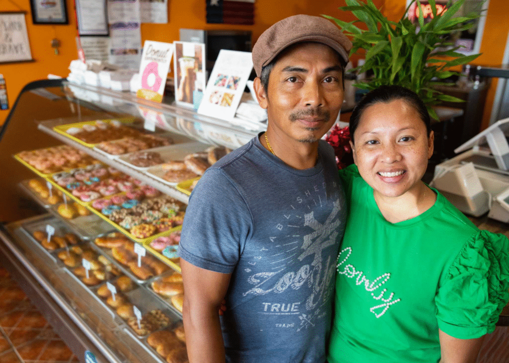 obin and Vuth Nou - OWNERS Robin’s Snowflake Donuts & Cafe 